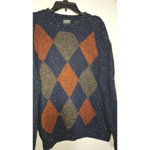 A KnightsBridge Men's Argyle Sweater Wool Blend Grandpacore Preppy Golf XL